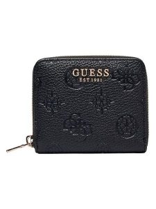 Guess Portfel "Cresidia" w kolorze czarnym - 11 x 9 x 2,5 cm rozmiar: onesize. Czarne portfele Guess, z aplikacjami, z materiału. Za 184,46 zł.