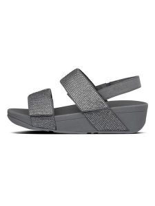 Fitflop Sandały w kolorze szarym na koturnie rozmiar: 37. Szare sandały FitFlop, bez wzorów, z otwartym noskiem, bez obcasa, na koturnie, bez zapięcia. Za 212,30 zł.