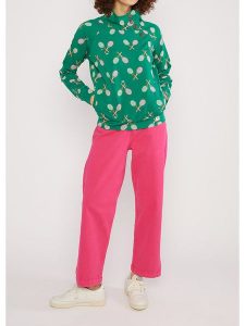 Blutsgeschwister Bluza "Oh So Nettkiss" w kolorze zielonym rozmiar: XS. Zielone bluzy Blutsgeschwister, xs, bez wzorów, z bawełny, bez kaptura. Za 114,17 zł.