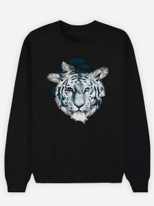 WOOOP Bluza "Frozen Tiger" w kolorze czarnym rozmiar: M. Czarne bluzy Wooop, m, bez wzorów, z bawełny, bez kaptura. Za 79,40 zł.