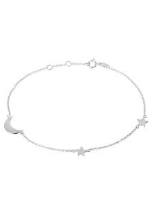 Eclat d'Argent Srebrna bransoletka z elementem ozdobnym rozmiar: onesize. Szare bransoletki Eclat d'Argent, srebrne. Za 43,99 zł.