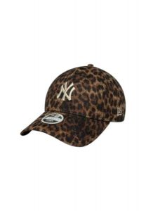 Czapka baseballowa damska New York Yankees New Era 9Forty Cosy Leopard. Brązowe czapki New Era, bez wzorów, z materiału, eleganckie. Za 146,00 zł.