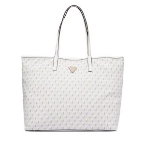 Torebka Guess. Brązowe shopper bag Guess, z aplikacjami, bez dodatków. Za 794,99 zł.