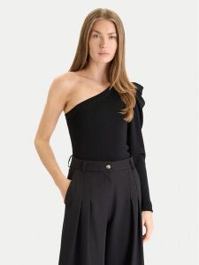 TWINSET Sweter 252AT3011 Czarny Slim Fit. Czarne swetry klasyczne Twinset, xl, z wiskozy, bez kołnierzyka. Za 507,36 zł.