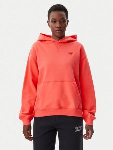 New Balance Bluza WT41537 Pomarańczowy Relaxed Fit. Brązowe bluzy New Balance, s, bez wzorów, z bawełny, bez kaptura. Za 229,99 zł.