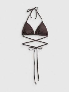 4F Góra od bikini damska - brązowa L. Brązowe bikini 4f, bez wzorów. Za 59,99 zł.