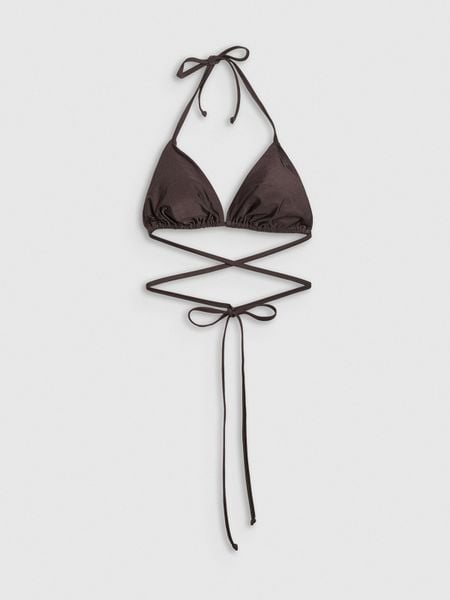 4F Góra od bikini damska - brązowa L. Brązowe bikini 4f, bez wzorów. Za 59,99 zł.