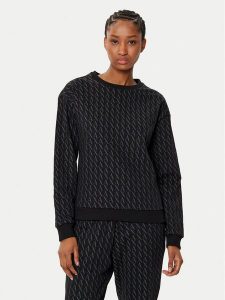 Armani Exchange Bluza 8NYMLG YJE5Z 1200 Czarny Regular Fit. Czarne bluzy Armani Exchange, m, bez wzorów, z bawełny, bez kaptura. Za 279,99 zł.