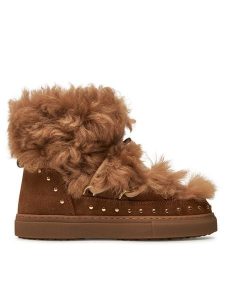 Inuikii Śniegowce Long Curly 75202-051 Brązowy. Brązowe buty zimowe Inuikii, ze skóry, bez obcasa, bez zapięcia. Za 799,99 zł.