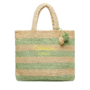 Torebka Liu Jo. Zielone shopper bag Liu Jo, bez wzorów, bez dodatków. Za 379,99 zł.