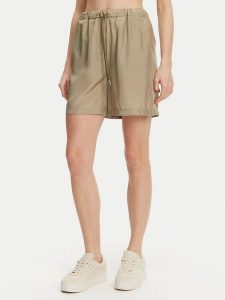 Marella Szorty materiałowe Borbona 2513141025 Zielony Relaxed Fit. Zielone szorty Marella, bez wzorów, z jedwabiu. Za 399,99 zł.