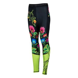 Legginsy sportowe damskie EXTREME HOBBY FOLK. Czarne legginsy EXTREME HOBBY, bez wzorów, z elastanu. Za 229,00 zł.