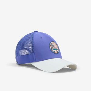 Czapka z daszkiem w stylu trucker do siatkówki plażowej BV Cap. Czapki KIPSTA, bez wzorów, z materiału, sportowe. Za 49,99 zł.