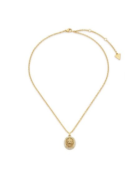 Guess Naszyjnik JUBN06 189JW Złoty. Żółte naszyjniki Guess, metalowe. Za 294,99 zł.