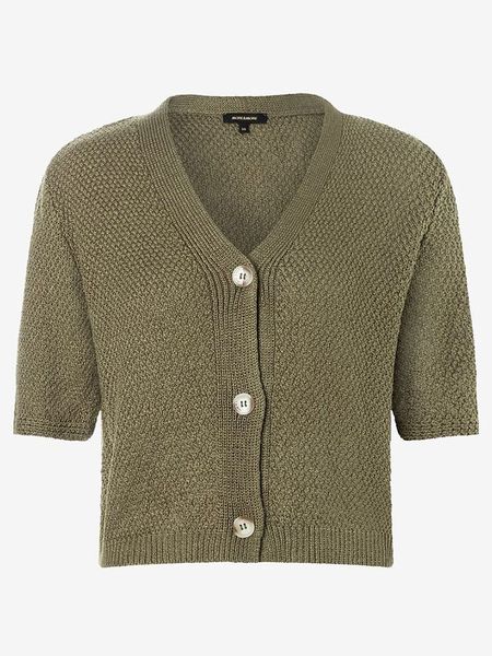 More & More Kardigan w kolorze khaki rozmiar: 46. Brązowe kardigany More & More, ze splotem. Za 180,49 zł.