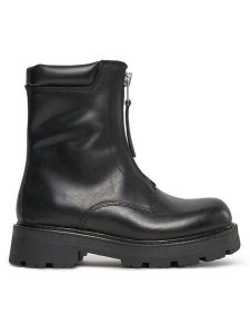 Vagabond Botki Cosmo 2.0 5455-201-20 Czarny. Czarne botki Vagabond Shoemakers, bez wzorów, ze skóry, bez obcasa, na płaskiej podeszwie, bez zapięcia. Za 379,99 zł.