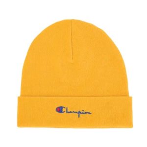 Czapka zimowa unisex Champion Beanie żółta. Żółte czapki Champion, bez wzorów, z materiału. Za 61,49 zł.