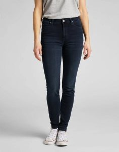 SPODNIE DAMSKIE LEE SKINNY HIGH WAIST SCARLETT HIGH WORN EBONY L626PHQS 112114304. Rurki Lee, z jeansu. Za 209,99 zł.