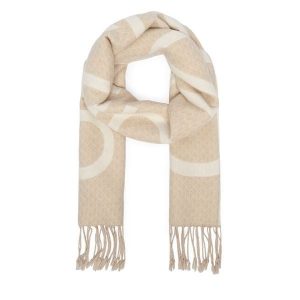 Szalik Calvin Klein. Brązowe szaliki Calvin Klein, bez wzorów. Za 369,99 zł.