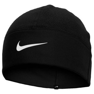 Czapka z polaru Nike Therma-Fit. Czarne czapki Nike, bez wzorów, z materiału, eleganckie. Za 119,99 zł.