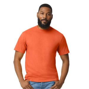 Koszulka Unisex Dla Dorosłych Softstyle Midweight. Brązowe bluzki GILDAN, xl, bez wzorów, sportowe, bez kołnierzyka, bez ramiączek. Za 40,99 zł.