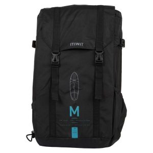 Plecak zamienny do deski SUP Compact M Itiwit. Czarne plecaki DECATHLON. Za 99,99 zł.