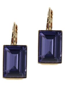 Otazu Pozłacane kolczyki z kryształami Swarovski rozmiar: onesize. Niebieskie kolczyki Otazu, z kryształem, pozłacane. Za 169,67 zł.