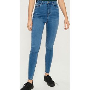 Jeansy skinny high waist - Niebieski. Jeansy marki Sinsay. W wyprzedaży za 59,99 zł.