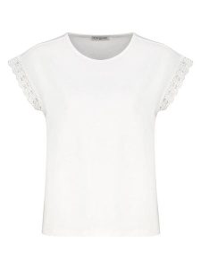 Eight2Nine Koszulka w kolorze białym rozmiar: S. Białe bluzki Eight2Nine, s, bez wzorów, z bawełny, bez kołnierzyka, bez ramiączek. Za 43,99 zł.