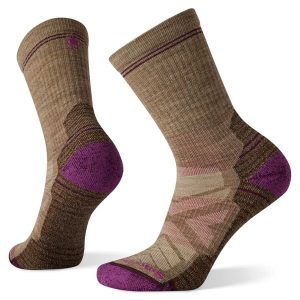 Skarpety Trekkingowe Damskie Smartwool Hike Light Cushion Crew Socks. Brązowe skarpetki Smartwool, bez wzorów, z wełny. Za 110,35 zł.