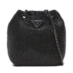 Torebka Guess. Czarne listonoszki Guess, z aplikacjami, bez dodatków. Za 449,99 zł.