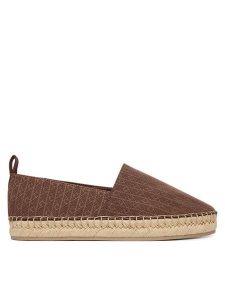 Calvin Klein Espadryle Oblique Espadrille Aop HW0HW02933 Brązowy. Brązowe espadryle Calvin Klein, bez wzorów, z materiału, bez obcasa. Za 359,99 zł.