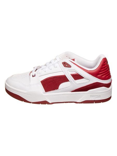 Puma Skórzane sneakersy "C-Pma Slipstream" w kolorze biało-czerwonym rozmiar: 44,5. Białe trampki Puma, bez wzorów, z materiału, bez zapięcia. Za 156,98 zł.