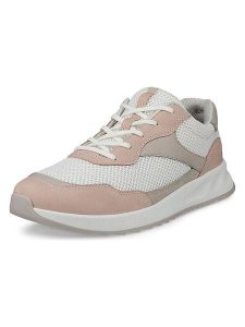 Ecco Skórzane sneakersy "Otm" w kolorze biało-beżowo-jasnoróżowym rozmiar: 40. Białe trampki ecco, bez wzorów, z materiału, bez zapięcia. Za 228,92 zł.