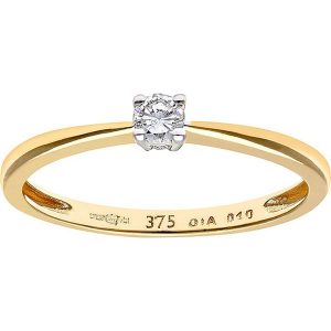 Revoni Złoty pierścionek z diamentem rozmiar: 53. Żółte pierścionki Revoni, z diamentem, złote. Za 1 840,99 zł.