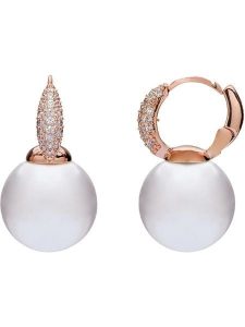 U.S. Polo Assn. Pozłacane kolczyki-kreole z kryształami rozmiar: onesize. Białe kolczyki U.S. Polo Assn., z kryształem, metalowe. Za 100,99 zł.