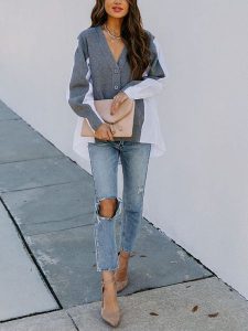 LA Angels Kardigan w kolorze szaro-kremowym rozmiar: XL. Brązowe kardigany LA Angels. Za 126,99 zł.