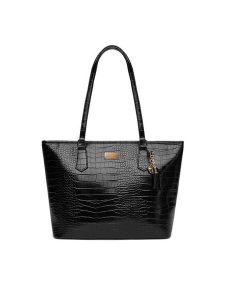 DeeZee Torebka DZE-S-004-07 Czarny. Czarne shopper bag DeeZee, bez wzorów, z materiału, bez dodatków. Za 149,99 zł.