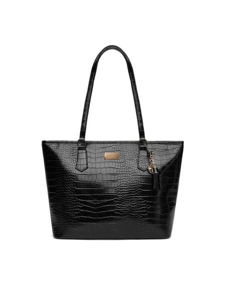 DeeZee Torebka DZE-S-004-07 Czarny. Czarne shopper bag DeeZee, bez wzorów, ze skóry, bez dodatków. Za 149,99 zł.