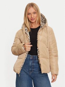 Guess Kurtka puchowa Emelie W4BL38 WGK12 Beżowy Regular Fit. Brązowe kurtki Guess, m, z aplikacjami, z puchu, bez kaptura. Za 569,99 zł.
