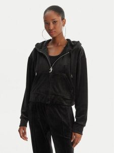 Juicy Couture Bluza Iccle JCWAS126304 Czarny Oversize. Czarne bluzy Juicy Couture, xxl, bez wzorów, z syntetyku, bez kaptura. Za 375,99 zł.