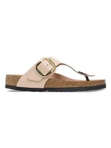 Birkenstock Skórzane japonki "Gizeh" w kolorze beżowym rozmiar: 37. Brązowe klapki Birkenstock, bez wzorów, z otwartym noskiem, bez obcasa. Za 459,04 zł.
