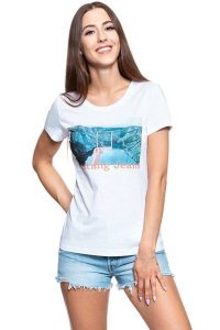 MUSTANG T SHIRT DAMSKI Alexia C Foto 1009885 2045. Białe t-shirty Mustang, s, bez wzorów, bez kołnierzyka, bez ramiączek. W wyprzedaży za 39,99 zł.
