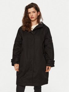 Hunter Parka Hanley HARW0015242 Czarny Regular Fit. Czarne płaszcze Hunter, m, bez wzorów, z bawełny, bez kaptura. Za 869,99 zł.