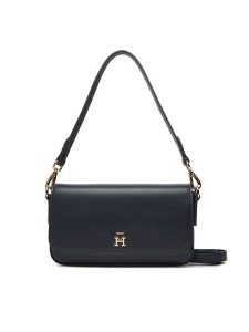 Tommy Hilfiger Torebka Th Icon Conv AW0AW17677 Granatowy. Niebieskie torebki klasyczne TOMMY HILFIGER, bez wzorów, ze skóry, bez dodatków. Za 509,99 zł.