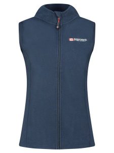 ANAPURNA Kamizelka polarowa "Vugana" w kolorze granatowym rozmiar: XXL. Niebieskie kamizelki ANAPURNA, xxl, bez wzorów, z polaru, bez kołnierzyka, bez ramiączek, bez kaptura. Za 56,66 zł.