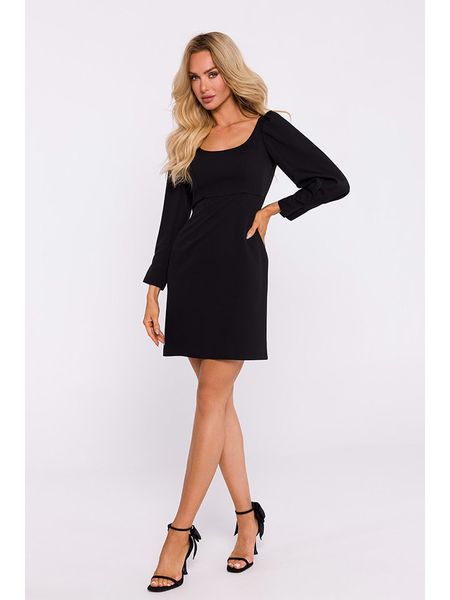 Made of emotion Sukienka w kolorze czarnym rozmiar: M. Czarne sukienki Made Of Emotion, m, bez wzorów, bez kołnierzyka, bez ramiączek, mini. Za 279,95 zł.