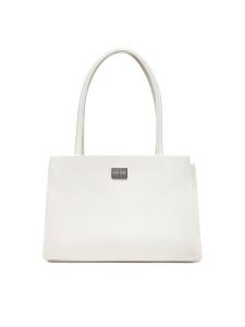 Tommy Jeans Torebka Tjw American Cool Med Tote AW0AW17297 Biały. Białe torebki klasyczne Tommy Jeans, bez wzorów, z jeansu, bez dodatków. Za 259,99 zł.