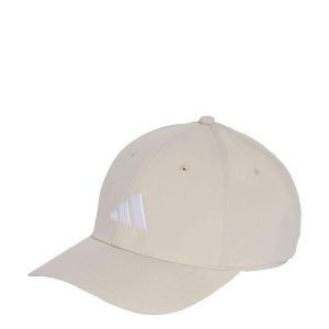 Czapka New Logo Embroidered Baseball. Białe czapki ADIDAS, bez wzorów, z materiału, sportowe. Za 65,00 zł.