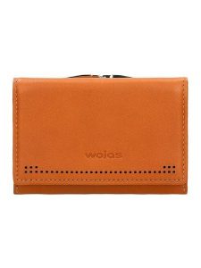 Wojas Skórzany portfel w kolorze jasnobrązowym - 12 x 8 x 2,5 cm rozmiar: onesize. Brązowe portfele Wojas, bez wzorów, z materiału. Za 153,34 zł.